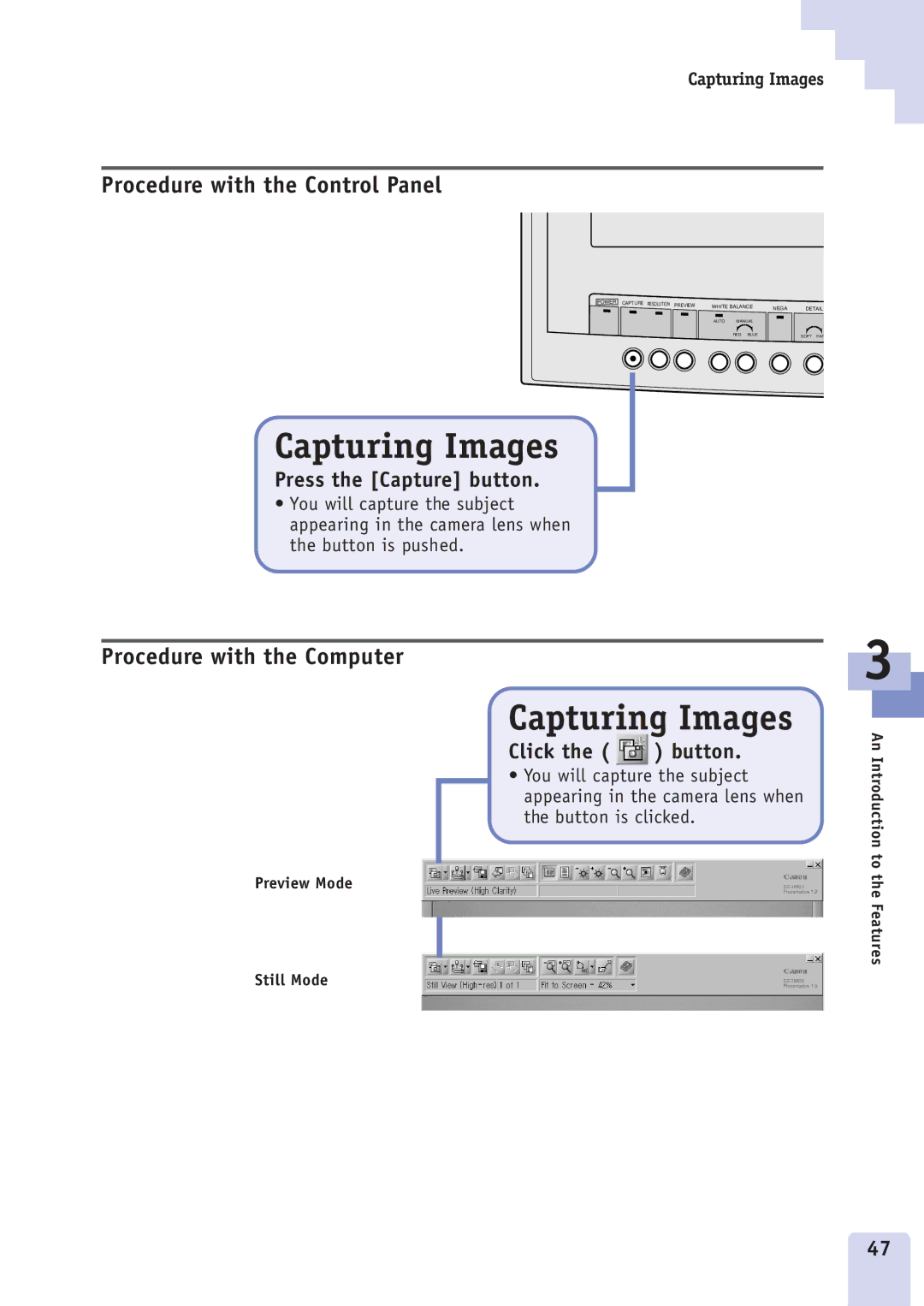 Canon DZ3600u manual Click the button 