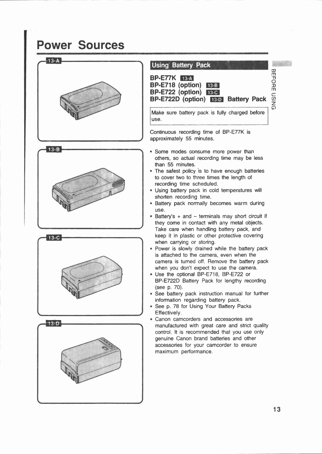 Canon E 200 manual 