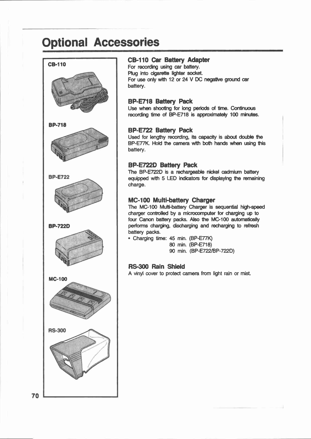 Canon E 200 manual 