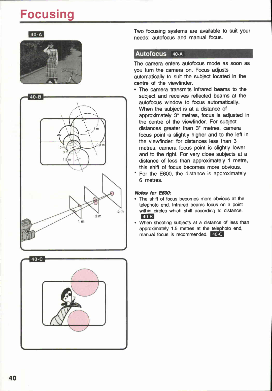 Canon E 400, E 600 manual 