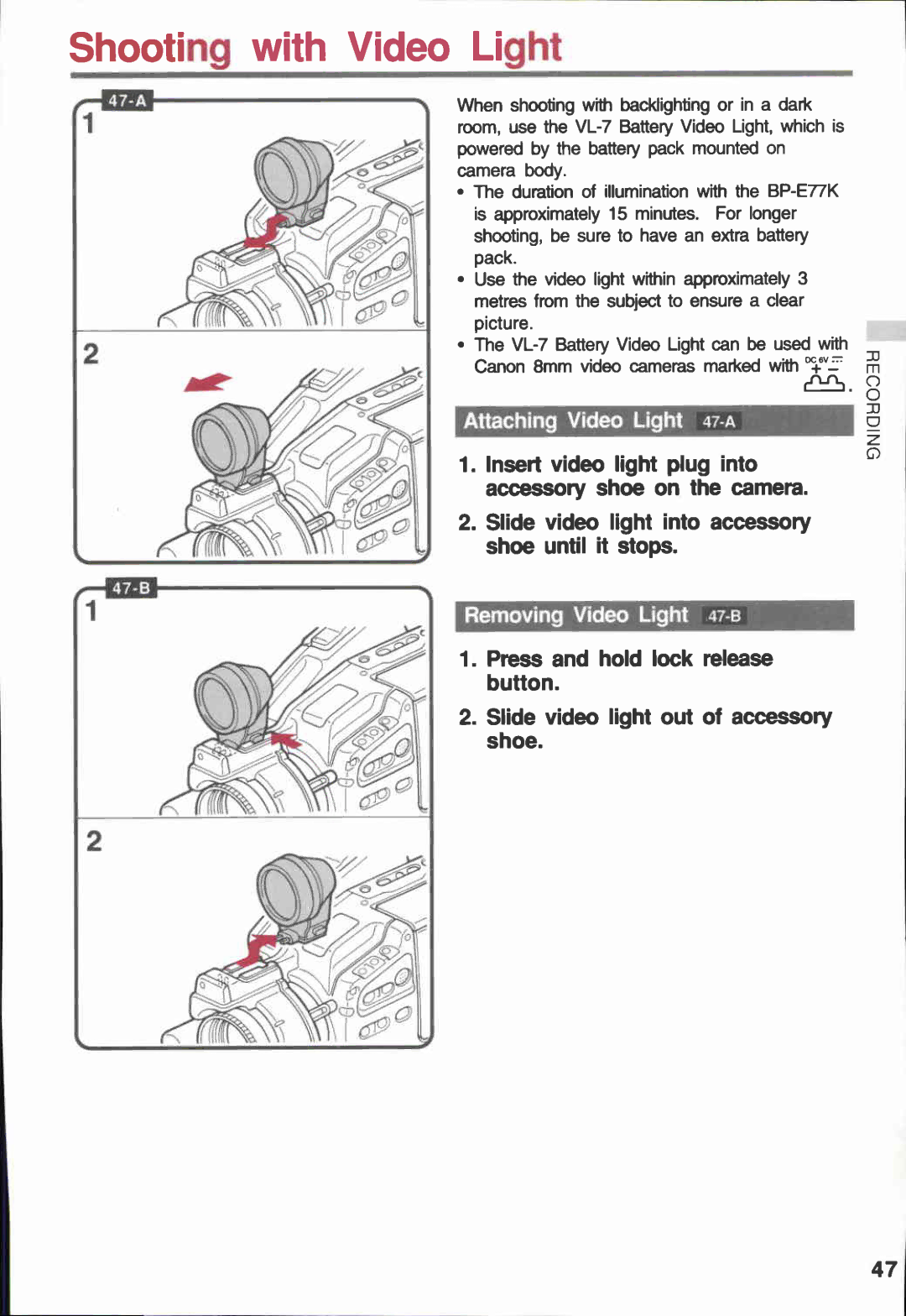 Canon E 600, E 400 manual 