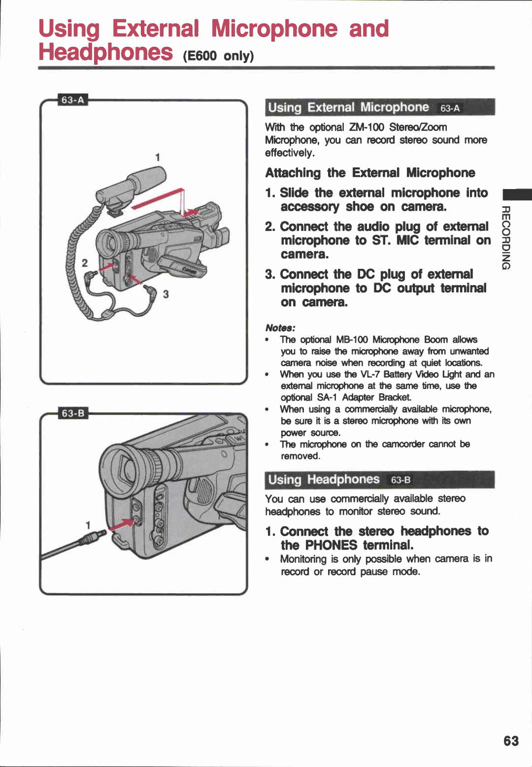 Canon E 600, E 400 manual 