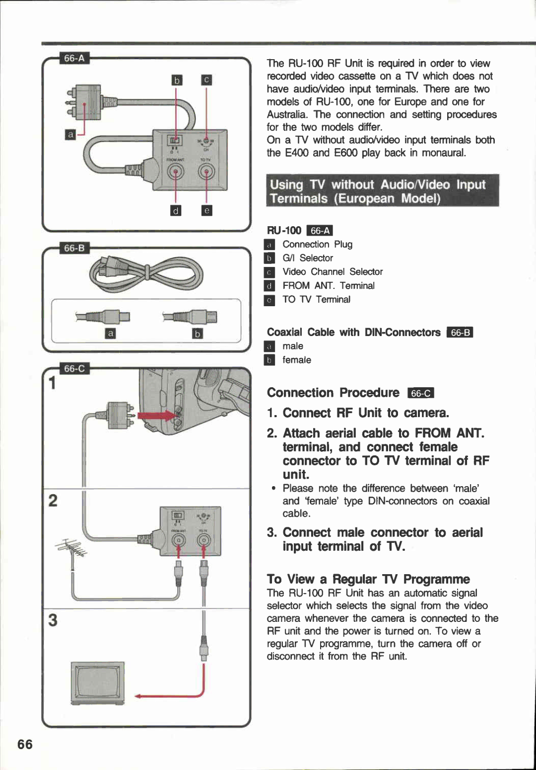 Canon E 400, E 600 manual 