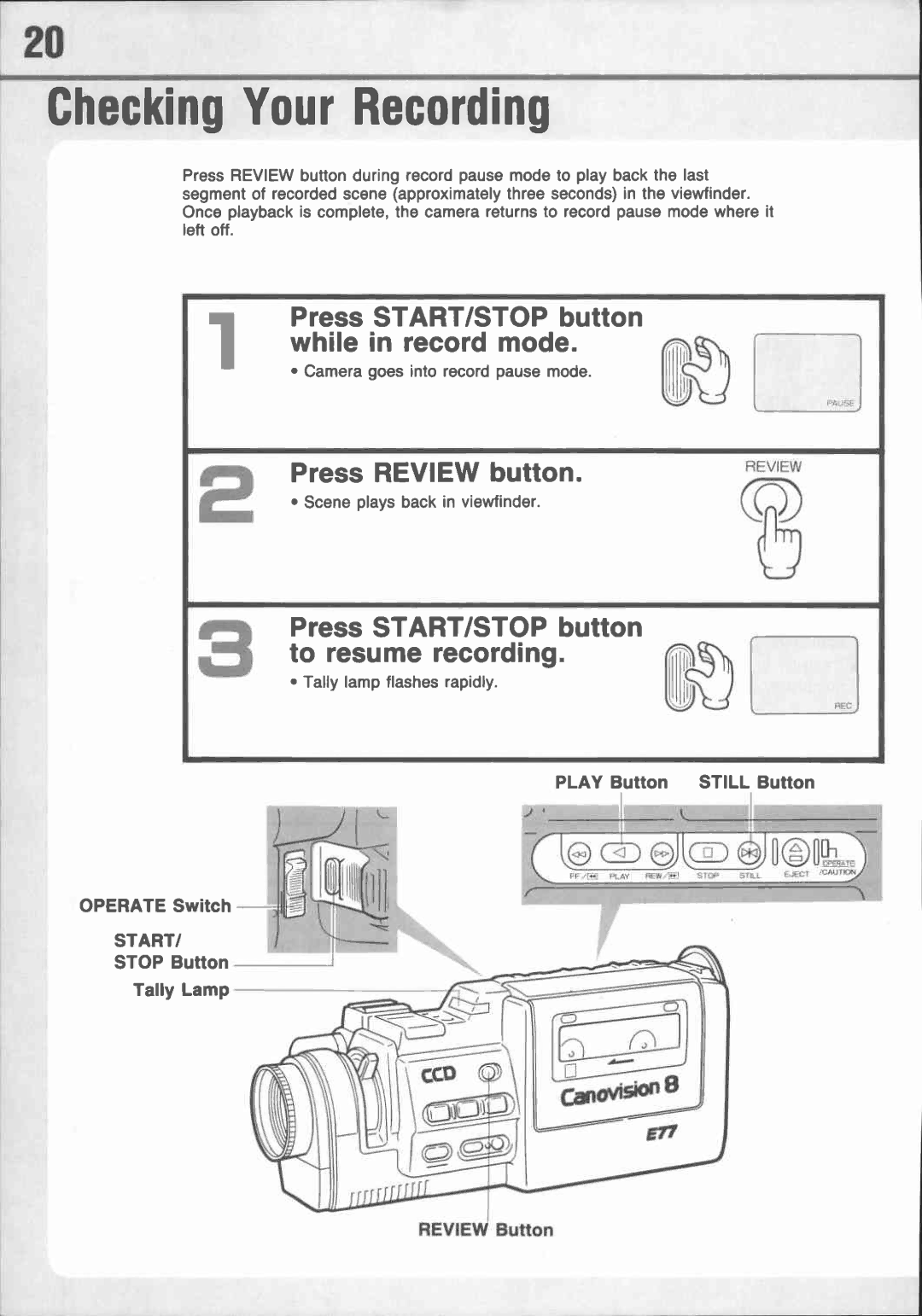 Canon E 77 manual 