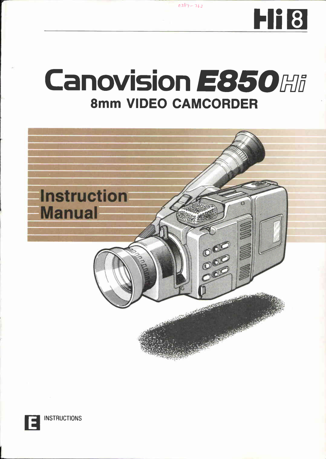 Canon E850 manual 