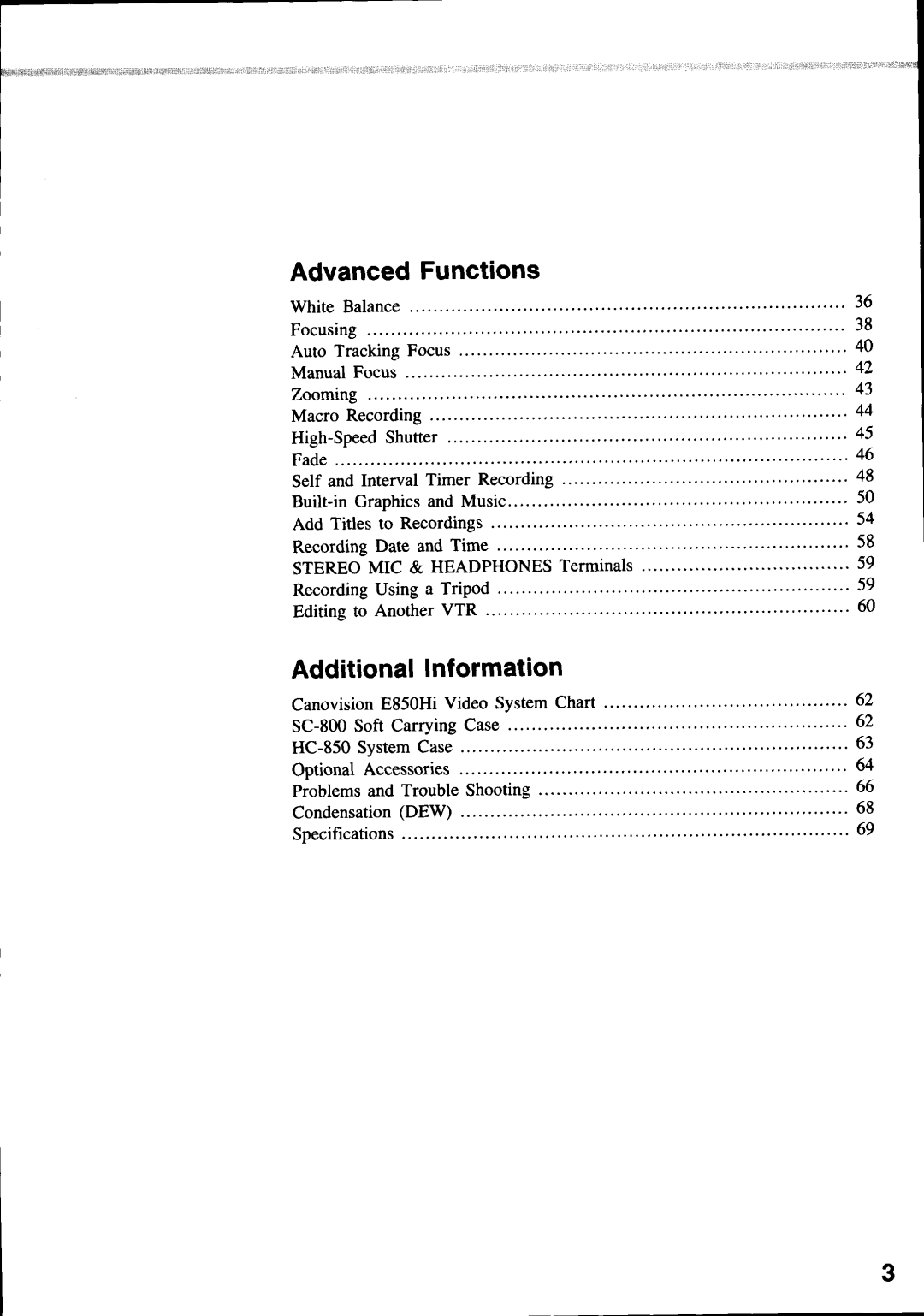 Canon E850 manual 