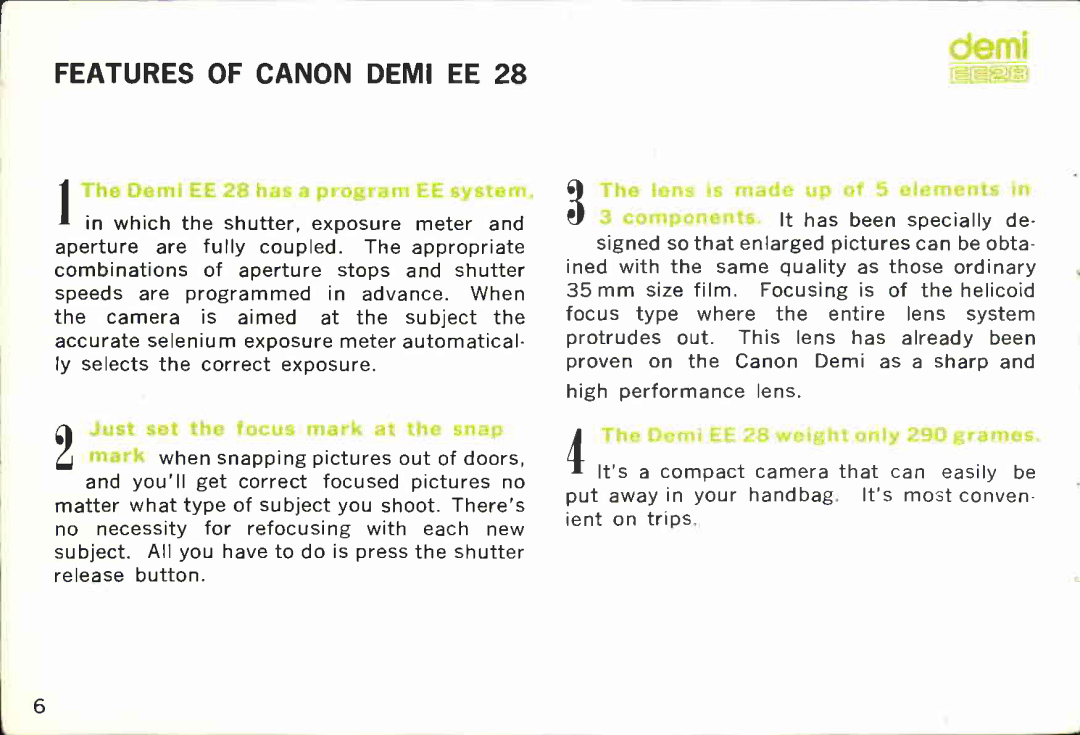 Canon EE28 manual 