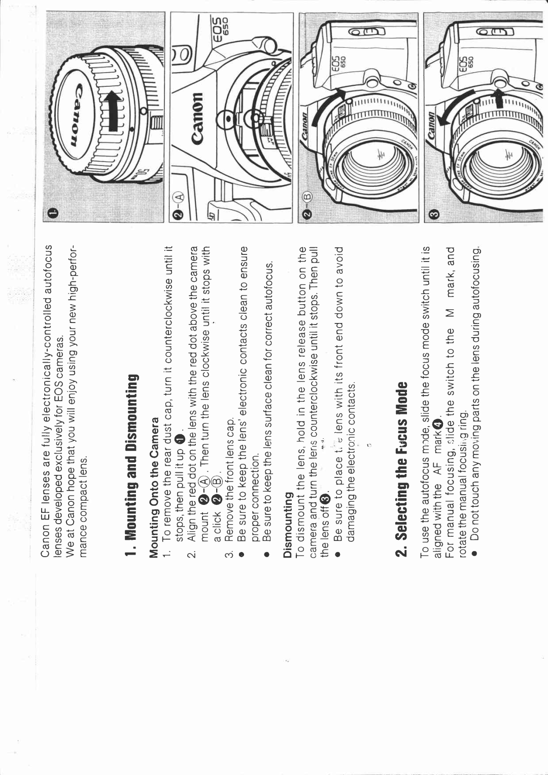 Canon EF50, EF15 manual 