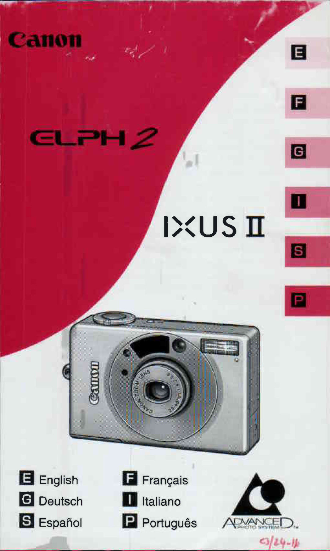 Canon ELPH 2 manual 