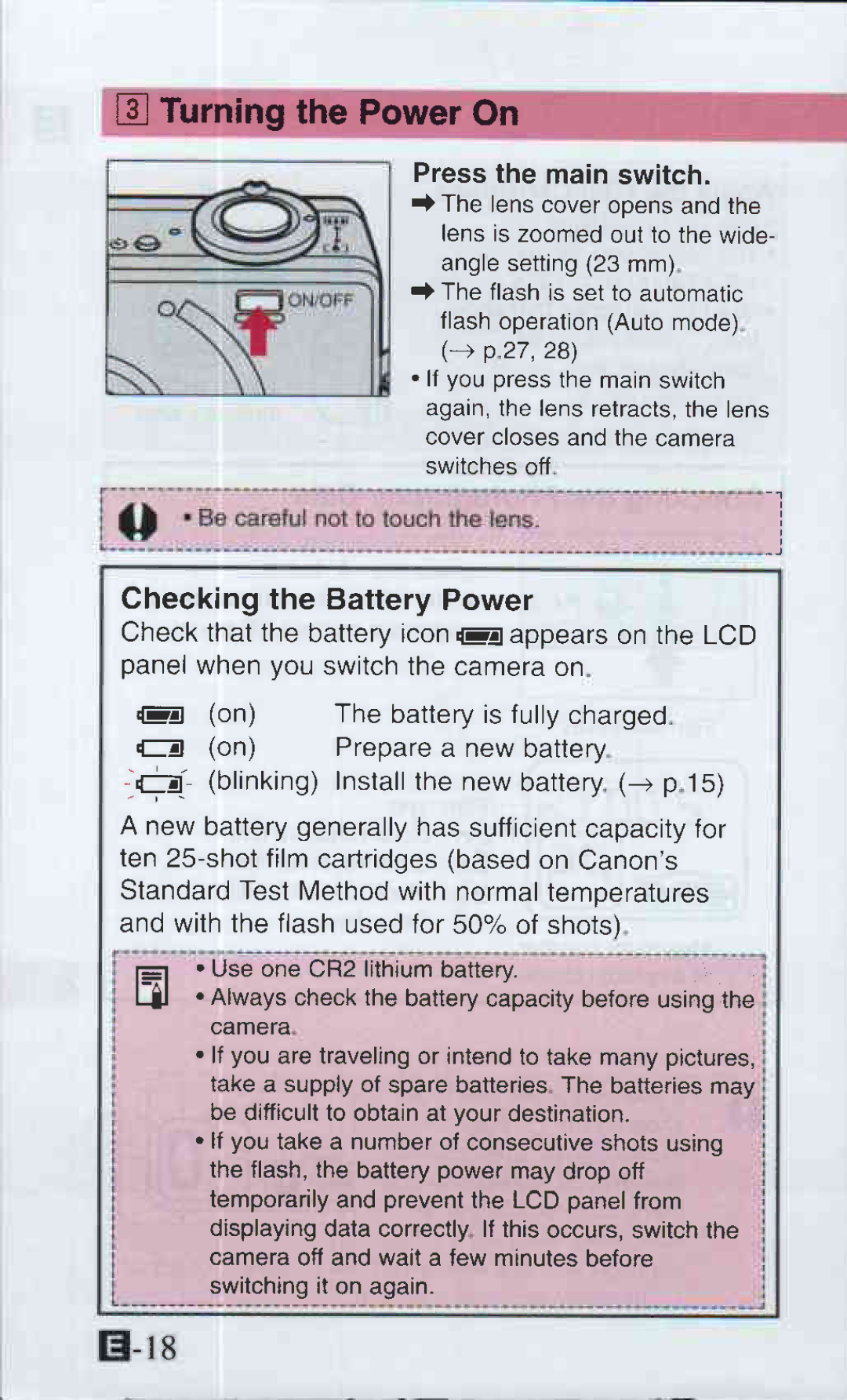 Canon ELPH 2 manual 