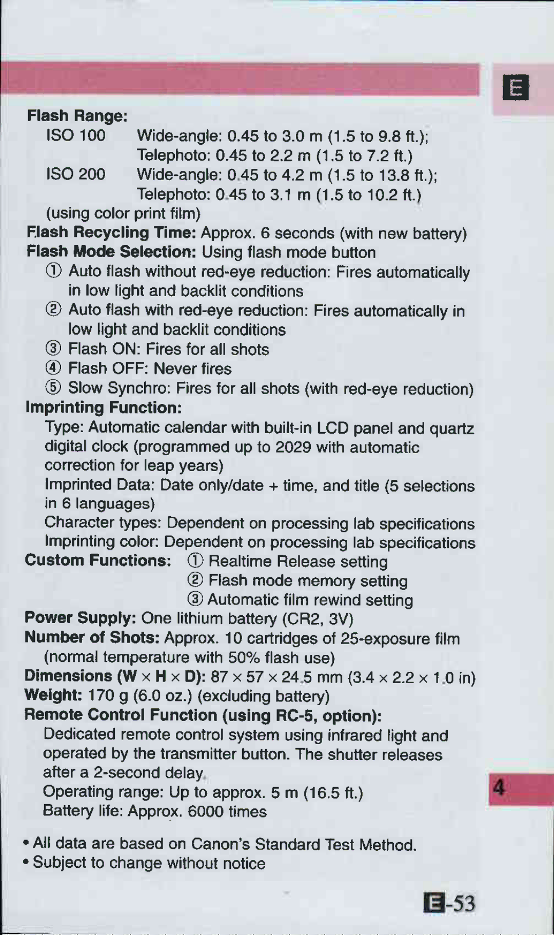 Canon ELPH 2 manual 