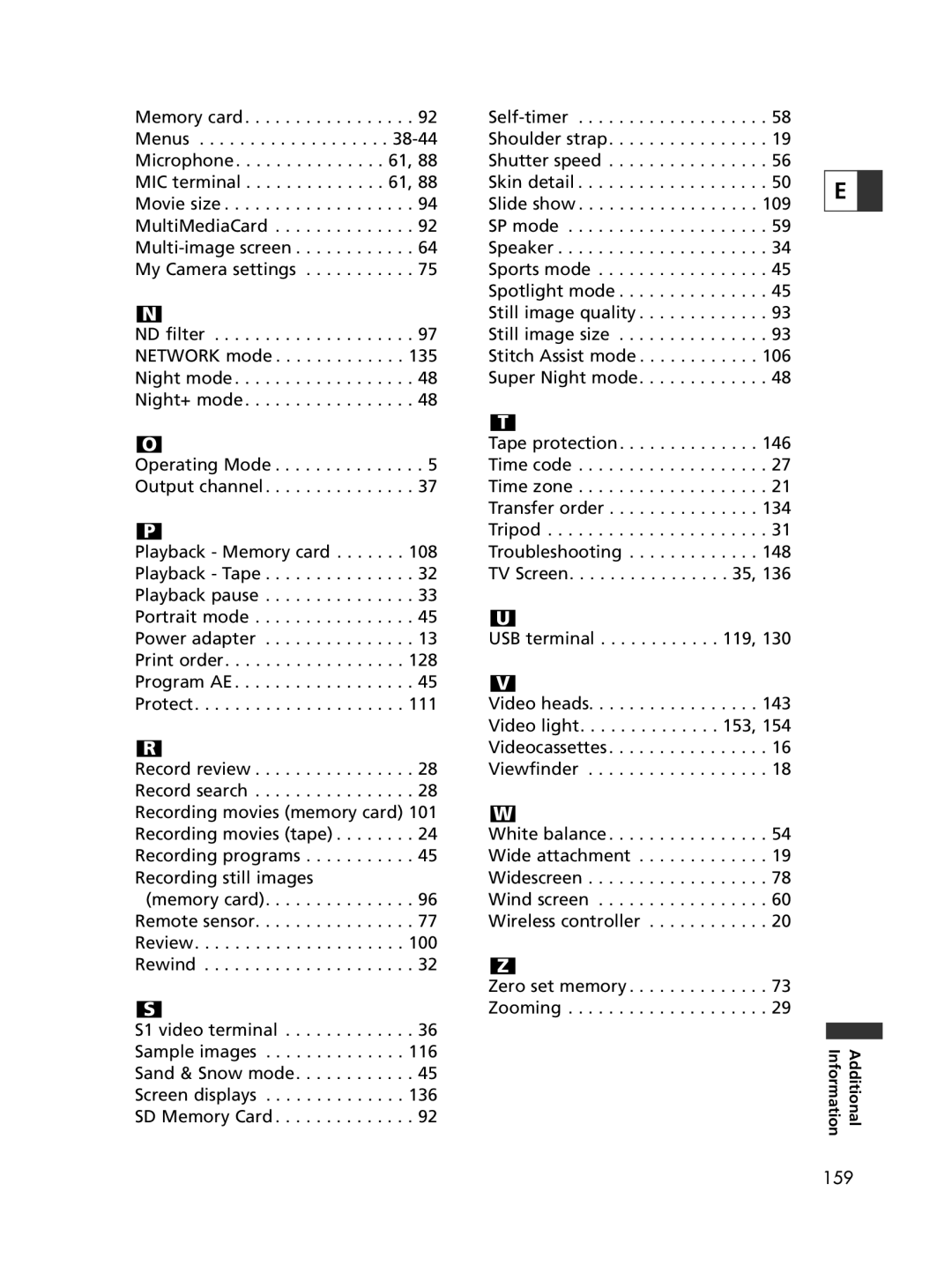 Canon ELURA65, ELURA60, ELURA70 instruction manual 159 