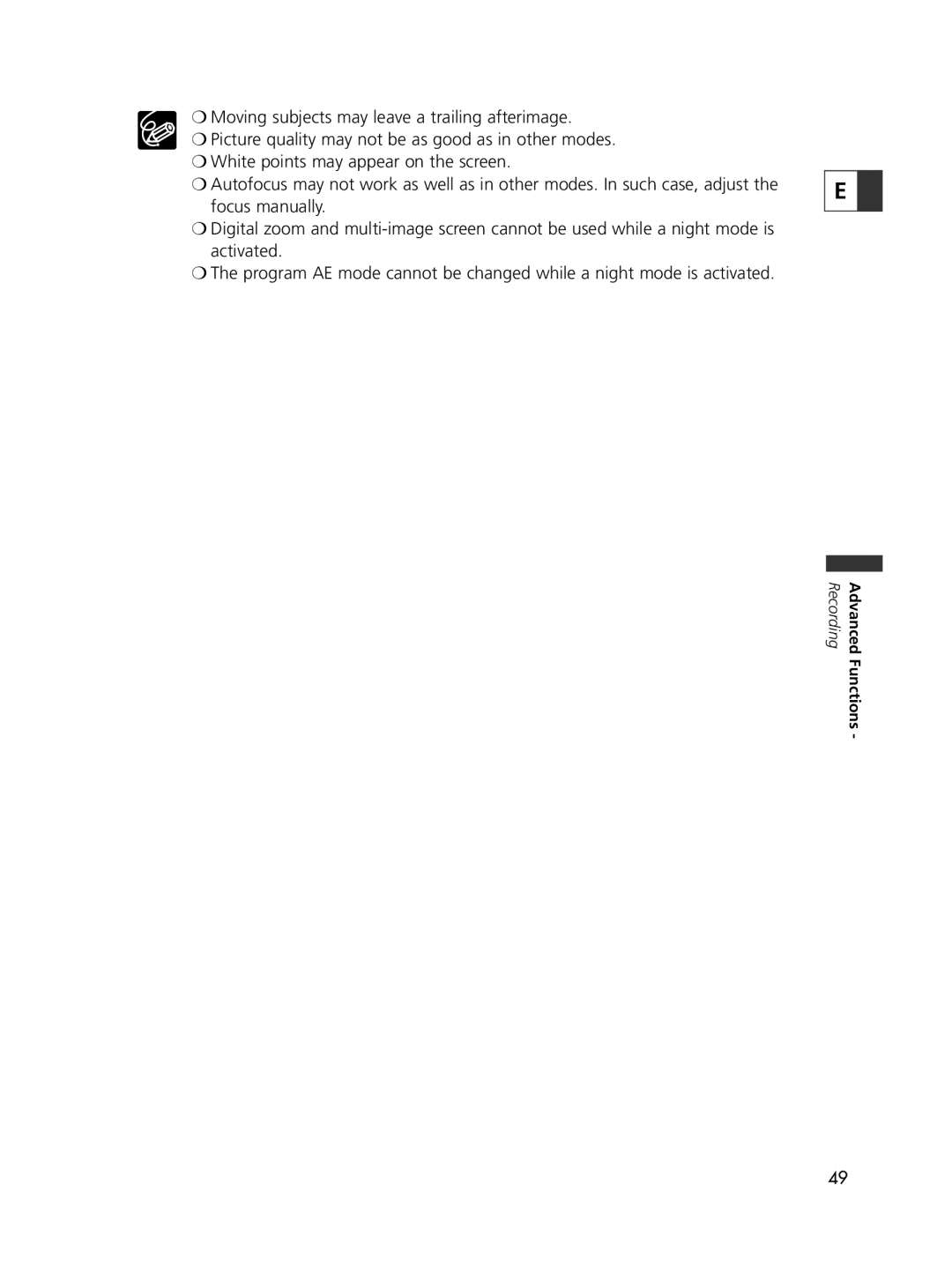 Canon ELURA60, ELURA65, ELURA70 instruction manual Recording 