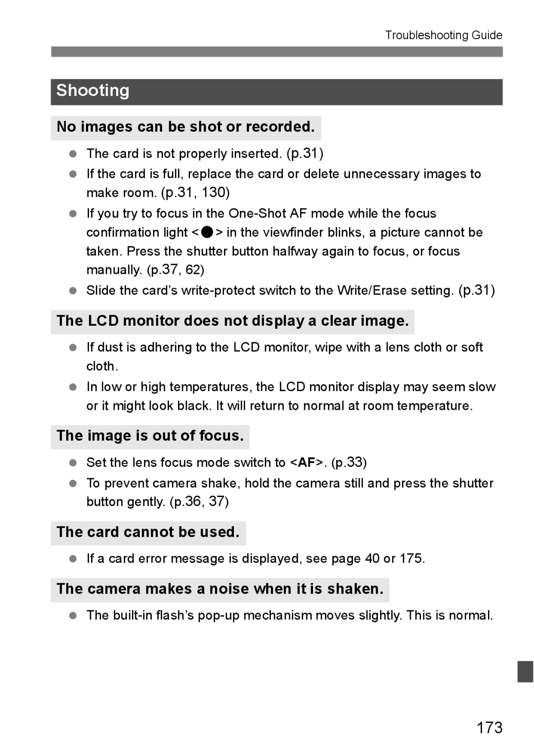 Canon EOS 1000D instruction manual 173 