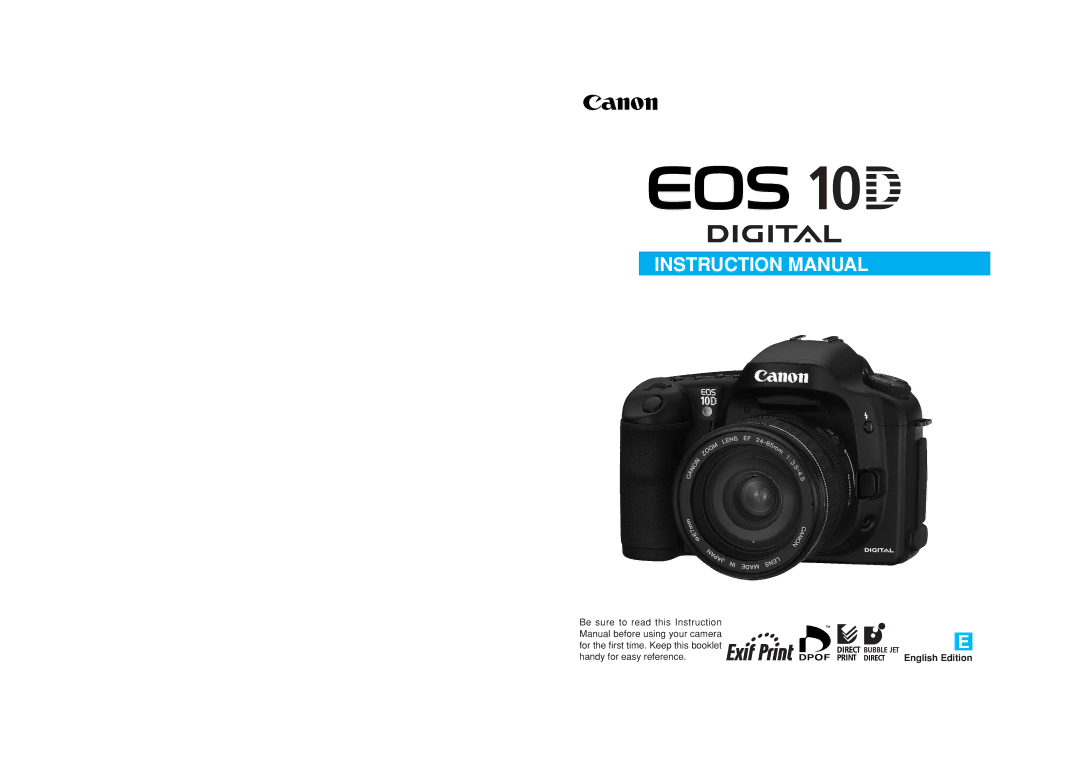 Canon EOS 10D instruction manual English Edition 