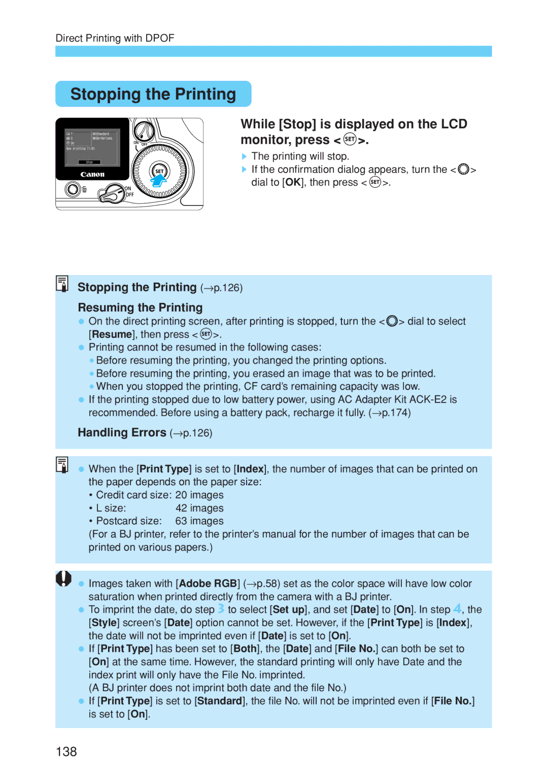 Canon EOS 10D instruction manual 138 