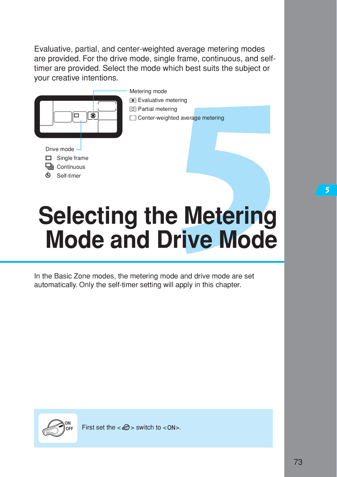 Canon EOS 10D instruction manual Selecting the Metering Mode and Drive Mode 