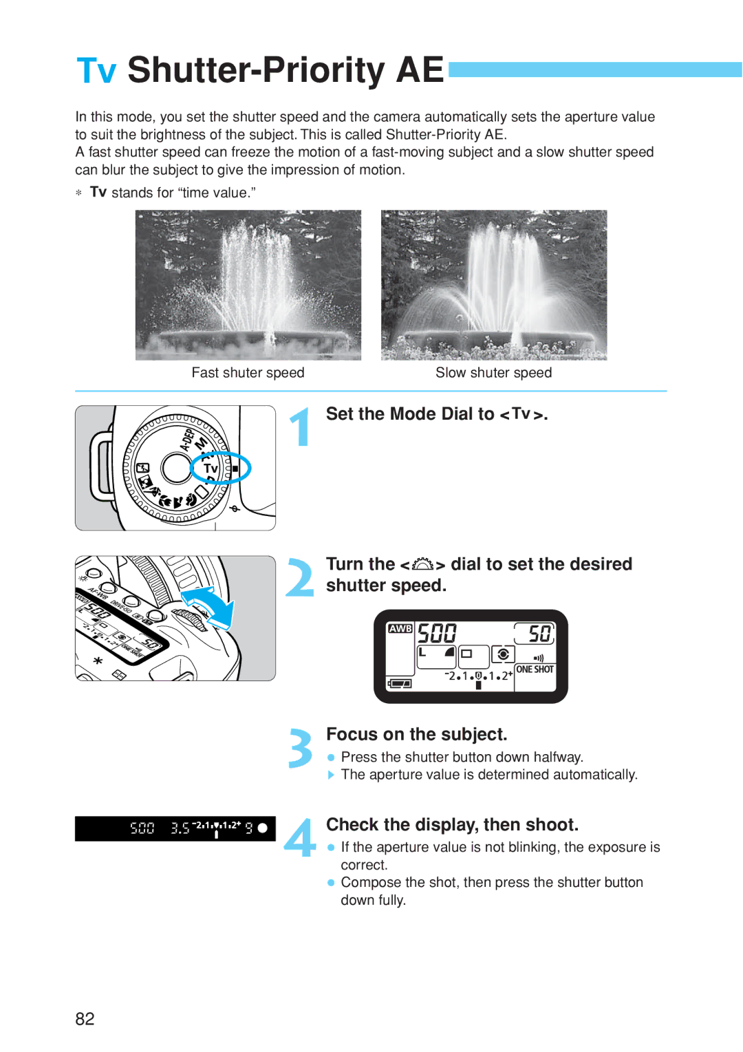 Canon EOS 10D instruction manual Shutter-Priority AE 