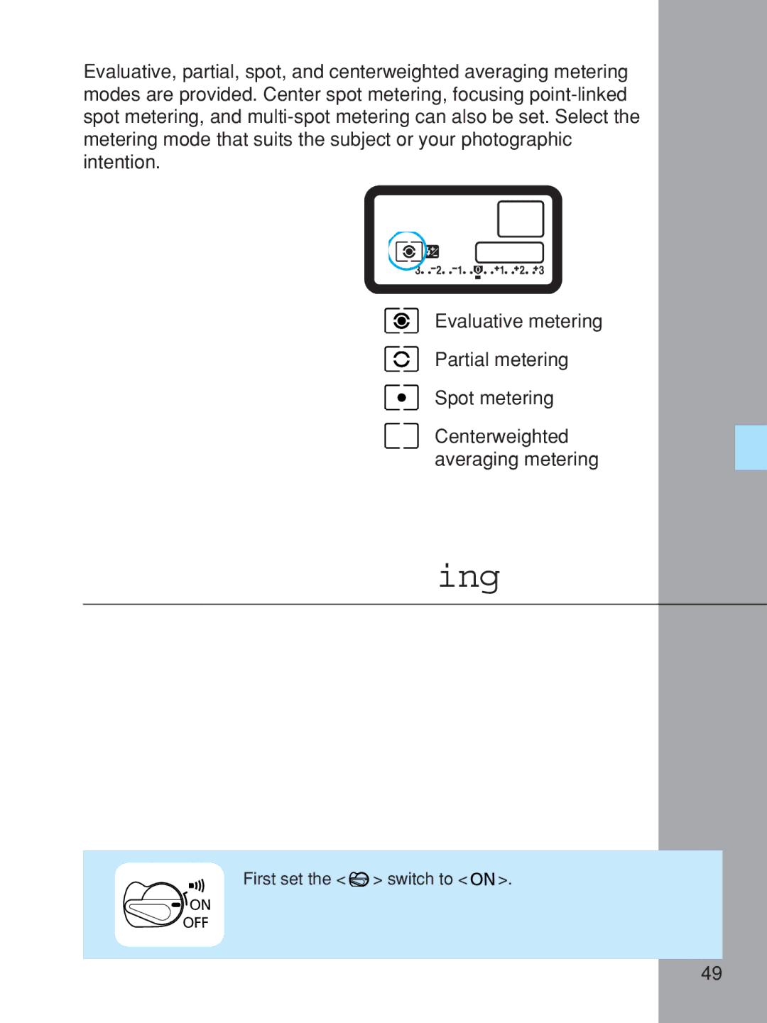 Canon EOS-1V HS manual Metering Modes 