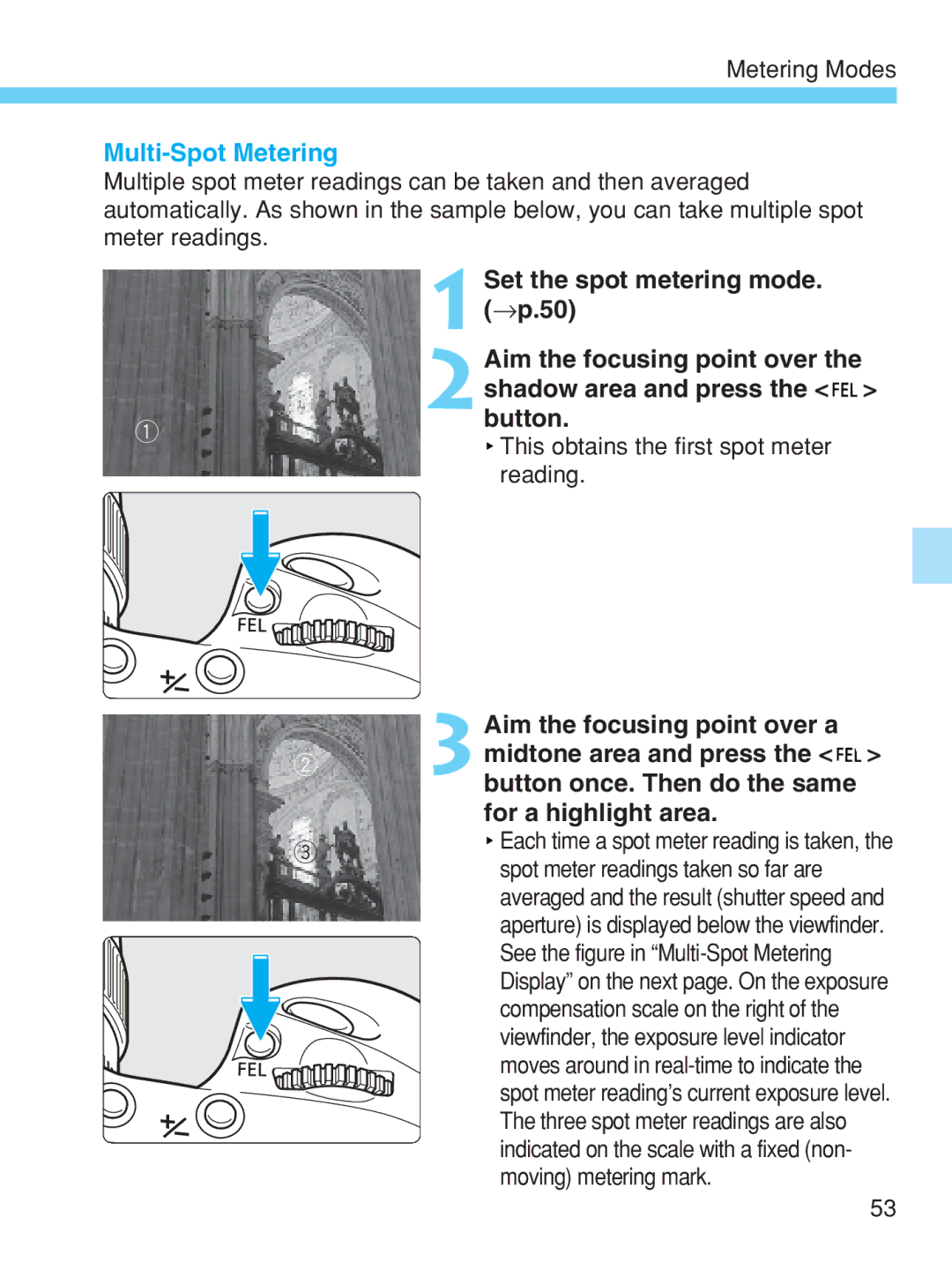 Canon EOS-1V HS manual Multi-Spot Metering 