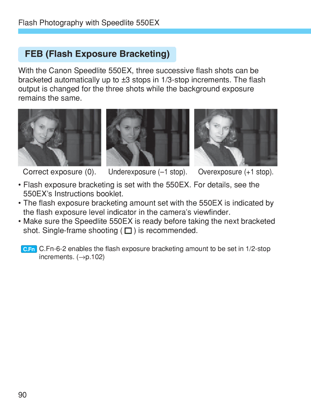 Canon EOS-1V HS manual FEB Flash Exposure Bracketing 