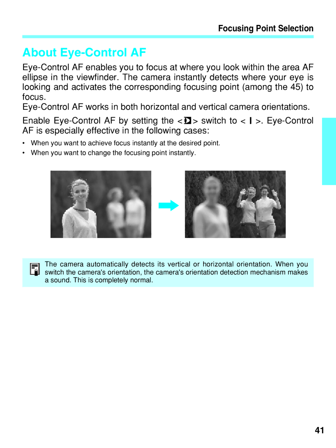 Canon EOS-3 manual About Eye-Control AF 