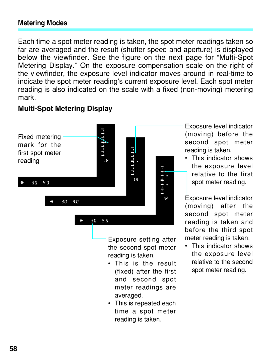 Canon EOS-3 manual Multi-Spot Metering Display 