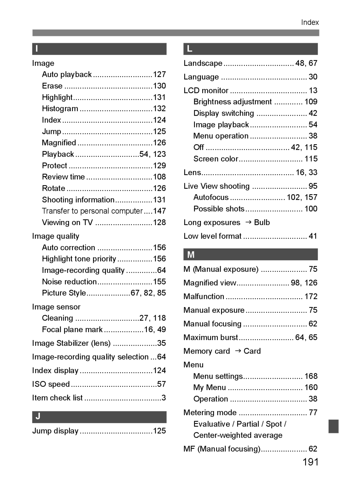 Canon EOS 450D instruction manual 191, Image sensor 