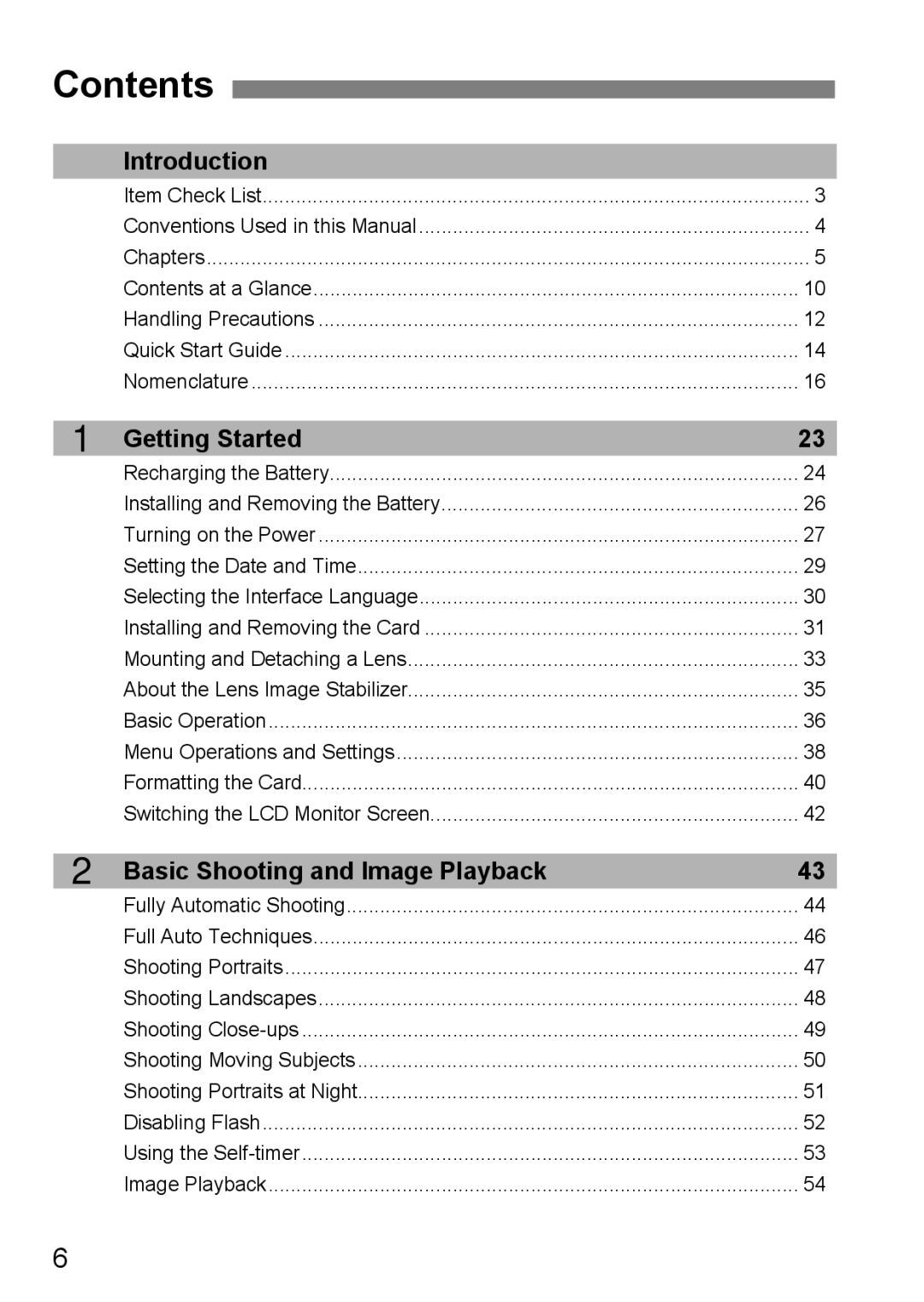 Canon EOS 450D instruction manual Contents 