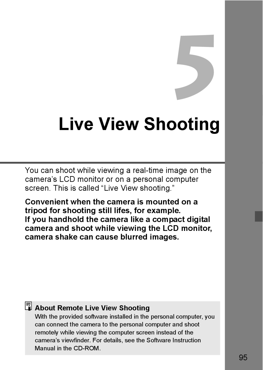 Canon EOS 450D instruction manual About Remote Live View Shooting 