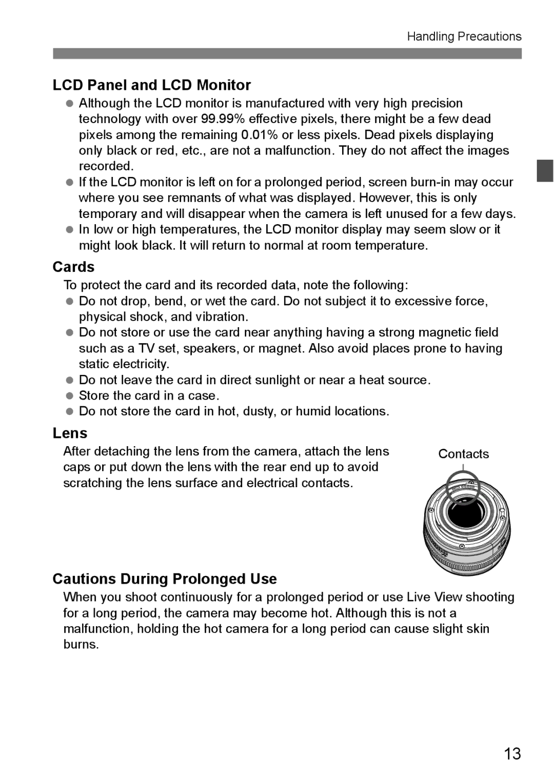 Canon EOS 5D instruction manual LCD Panel and LCD Monitor, Cards 