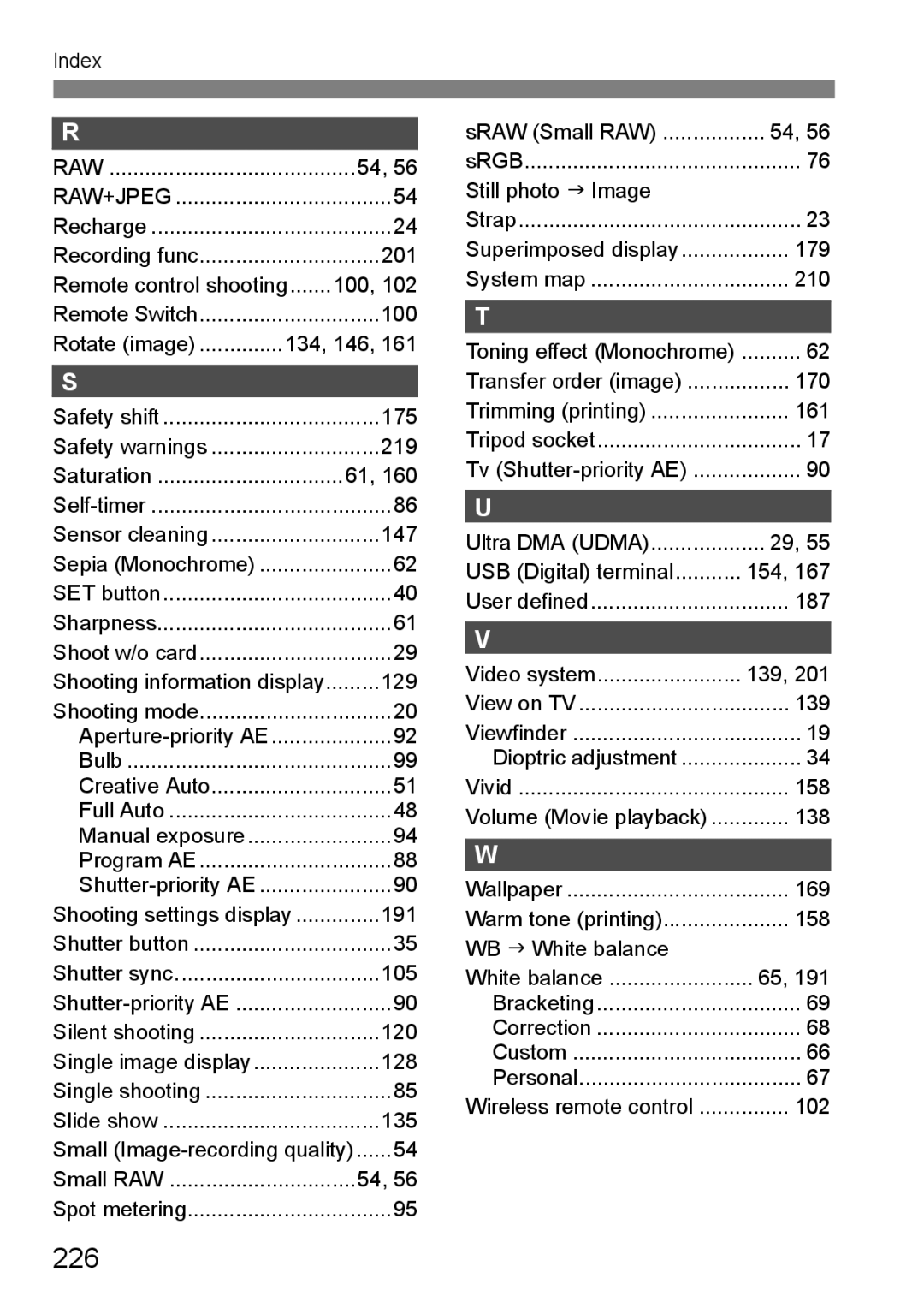 Canon EOS 5D instruction manual 226 