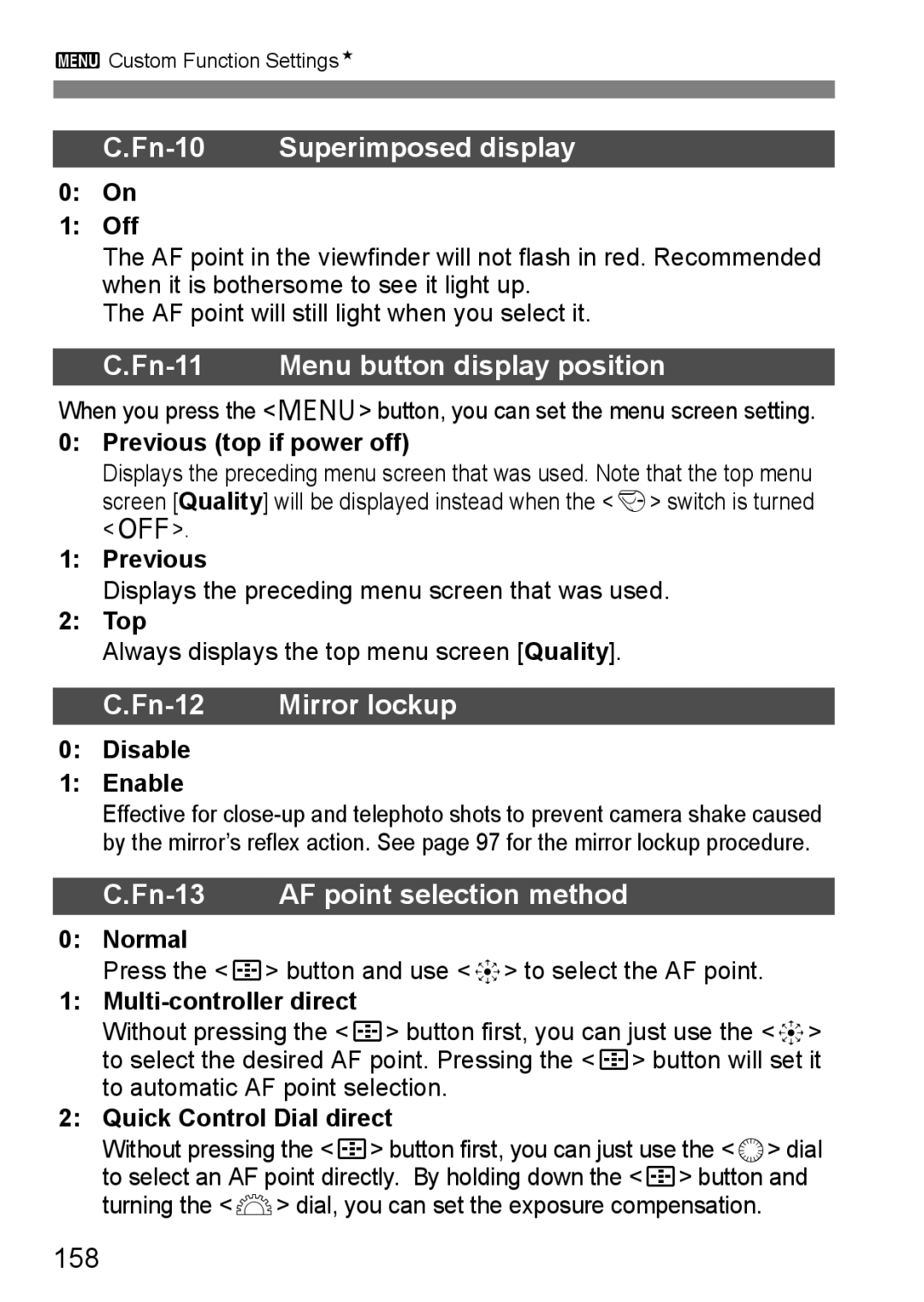 Canon EOS 5D instruction manual 158 