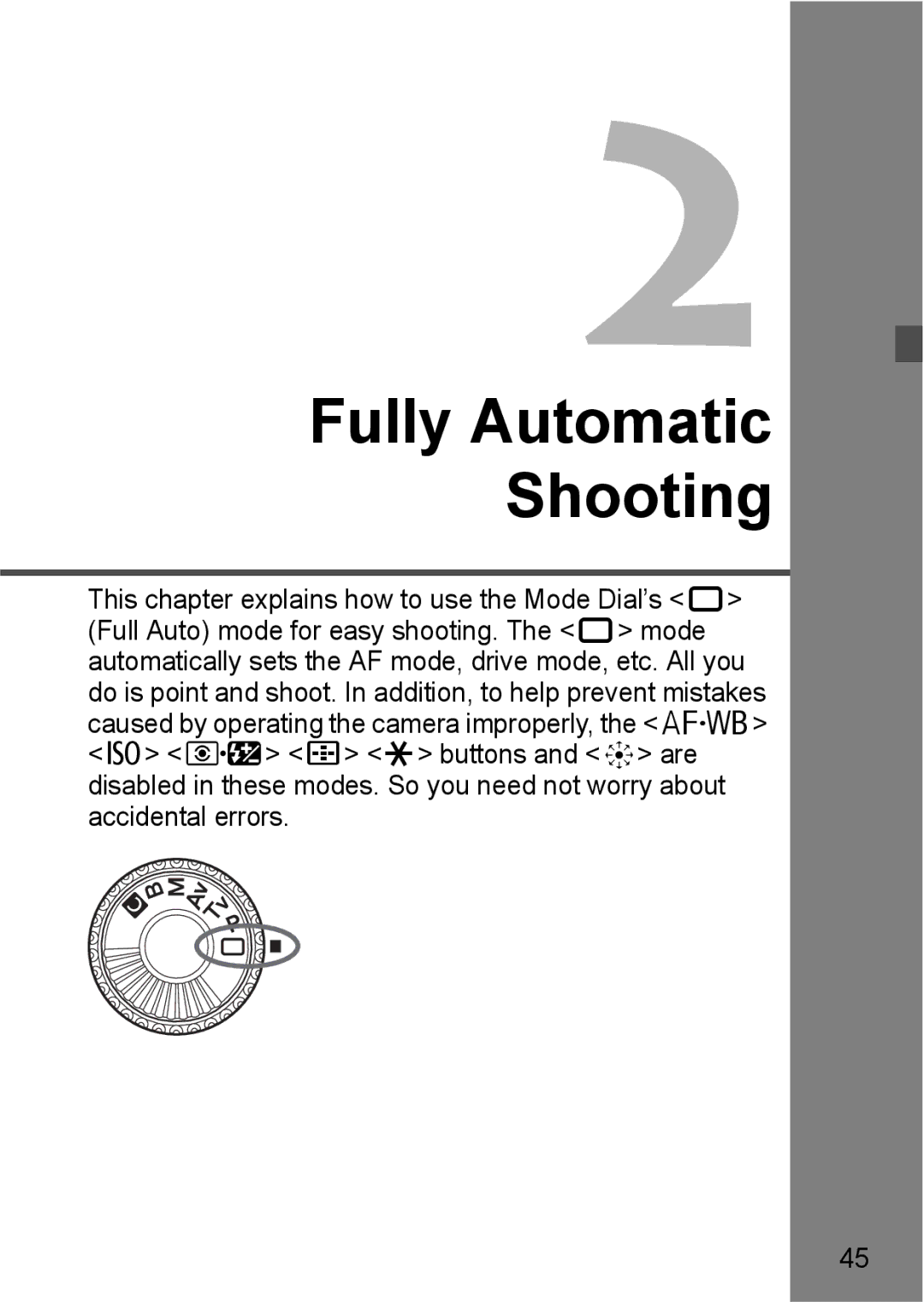 Canon EOS 5D instruction manual Fully Automatic Shooting 