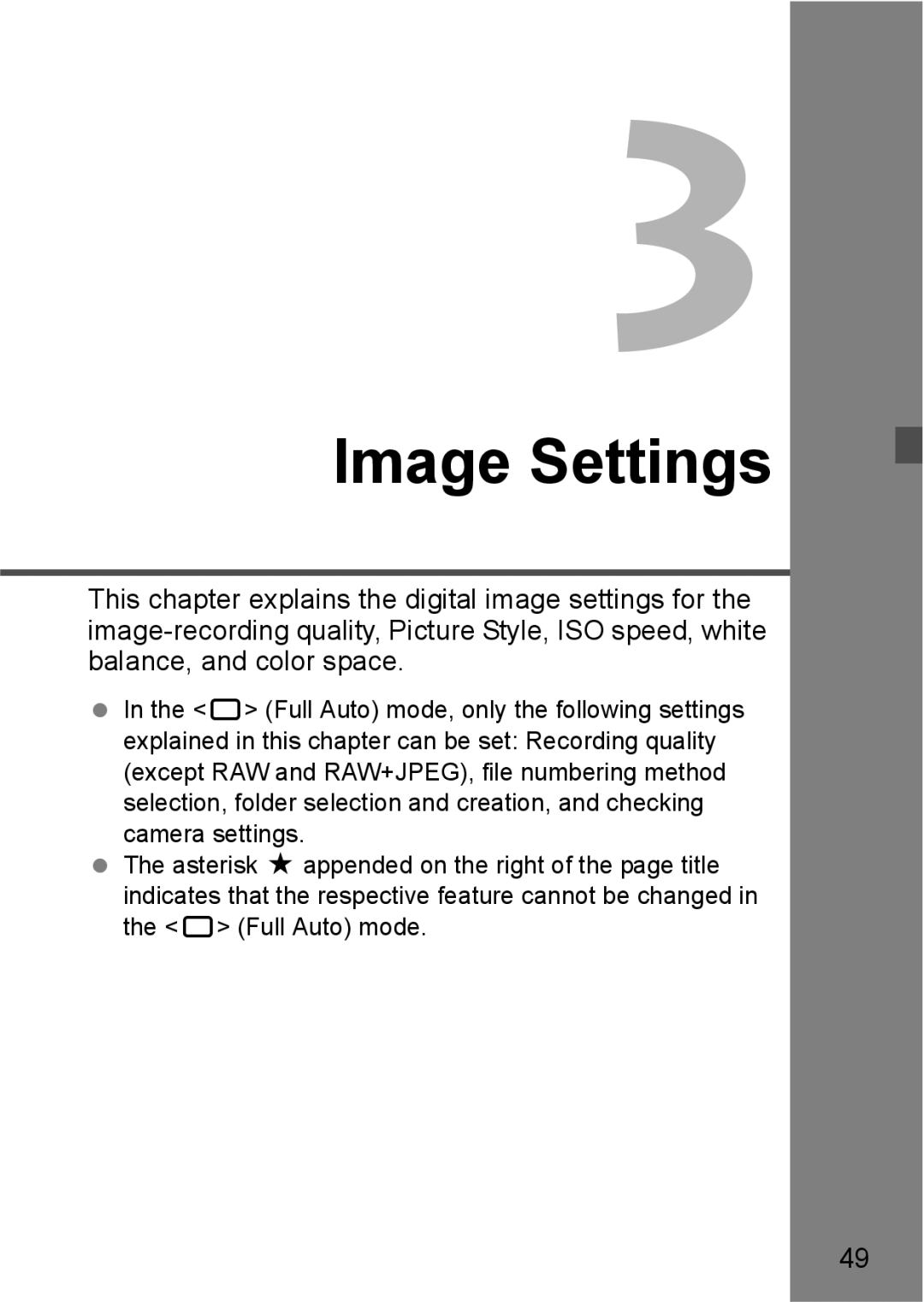 Canon EOS 5D instruction manual Image Settings 