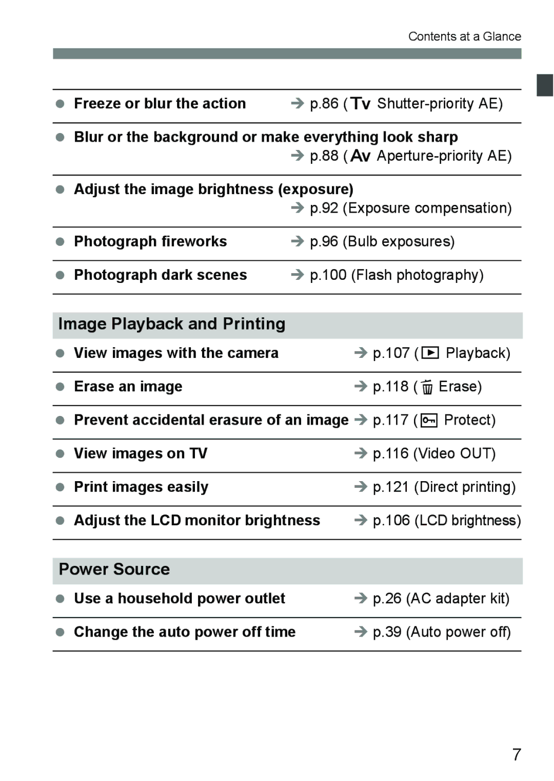 Canon EOS 5D instruction manual Image Playback and Printing, Power Source 