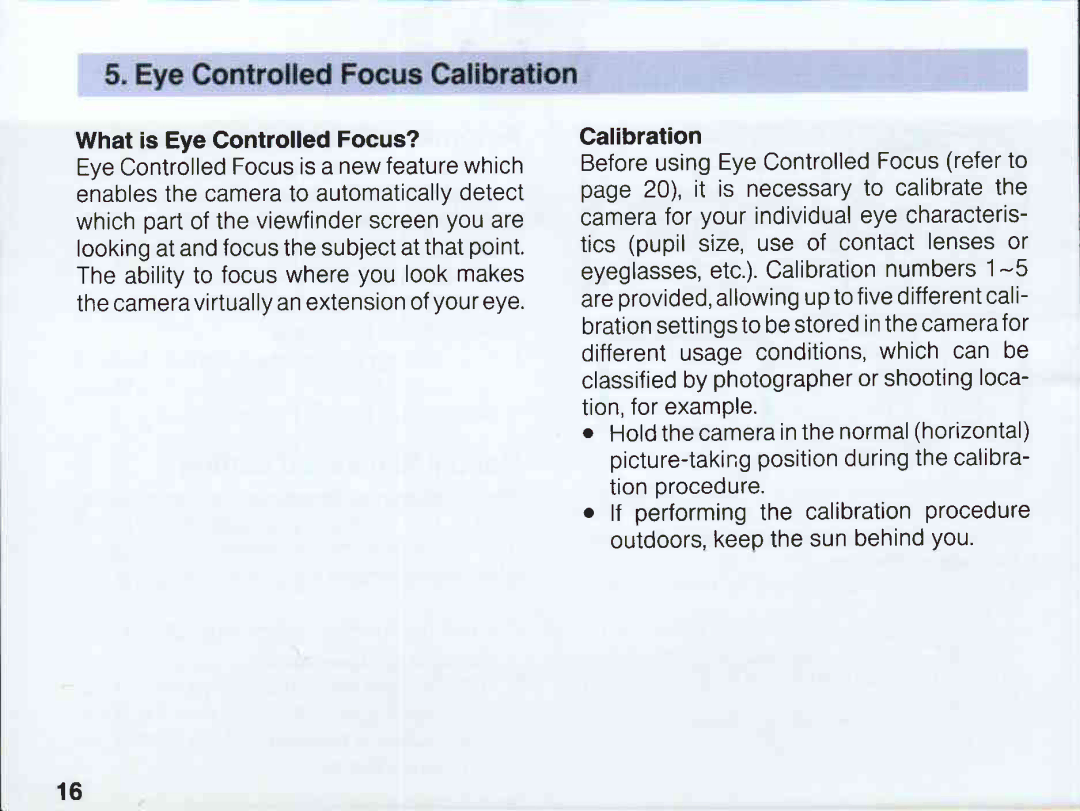 Canon EOS 5QD manual 