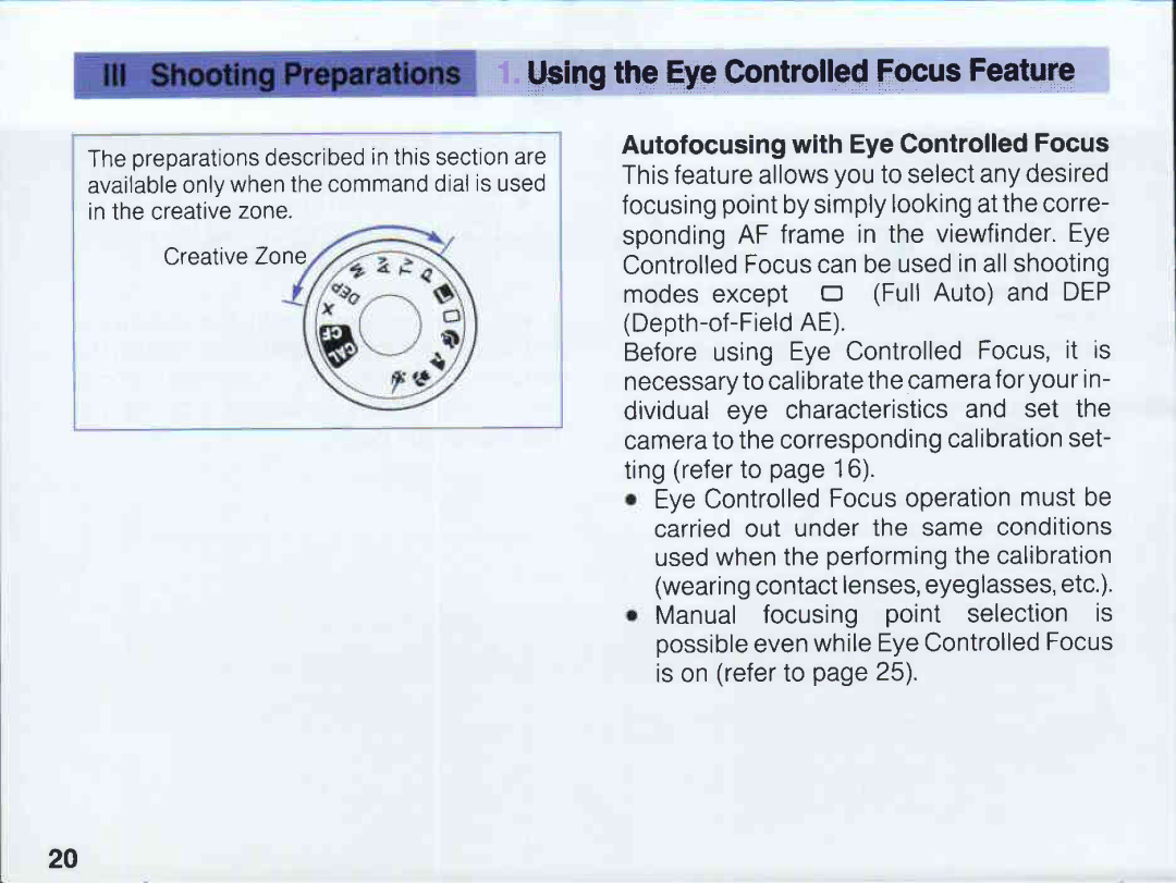 Canon EOS 5QD manual 