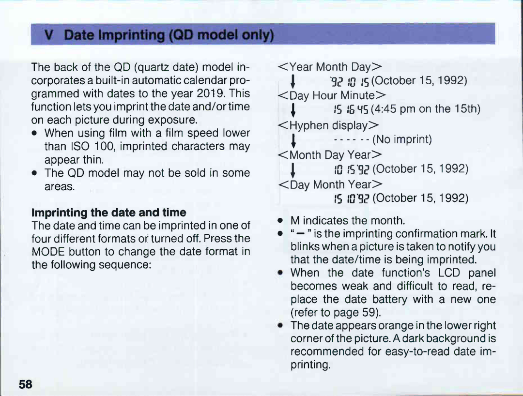 Canon EOS 5QD manual 