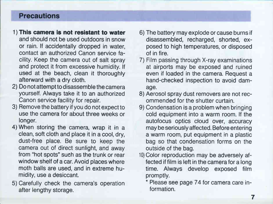 Canon EOS 5QD manual 