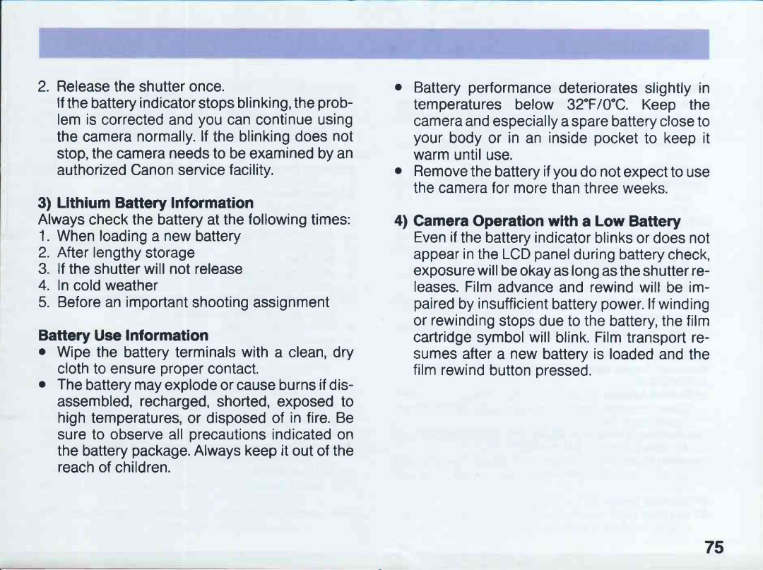 Canon EOS 5QD manual 