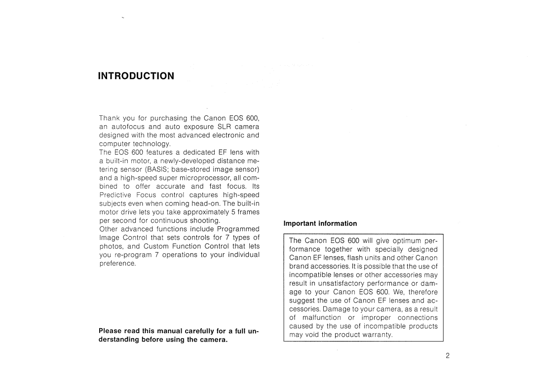 Canon EOS 600 manual 
