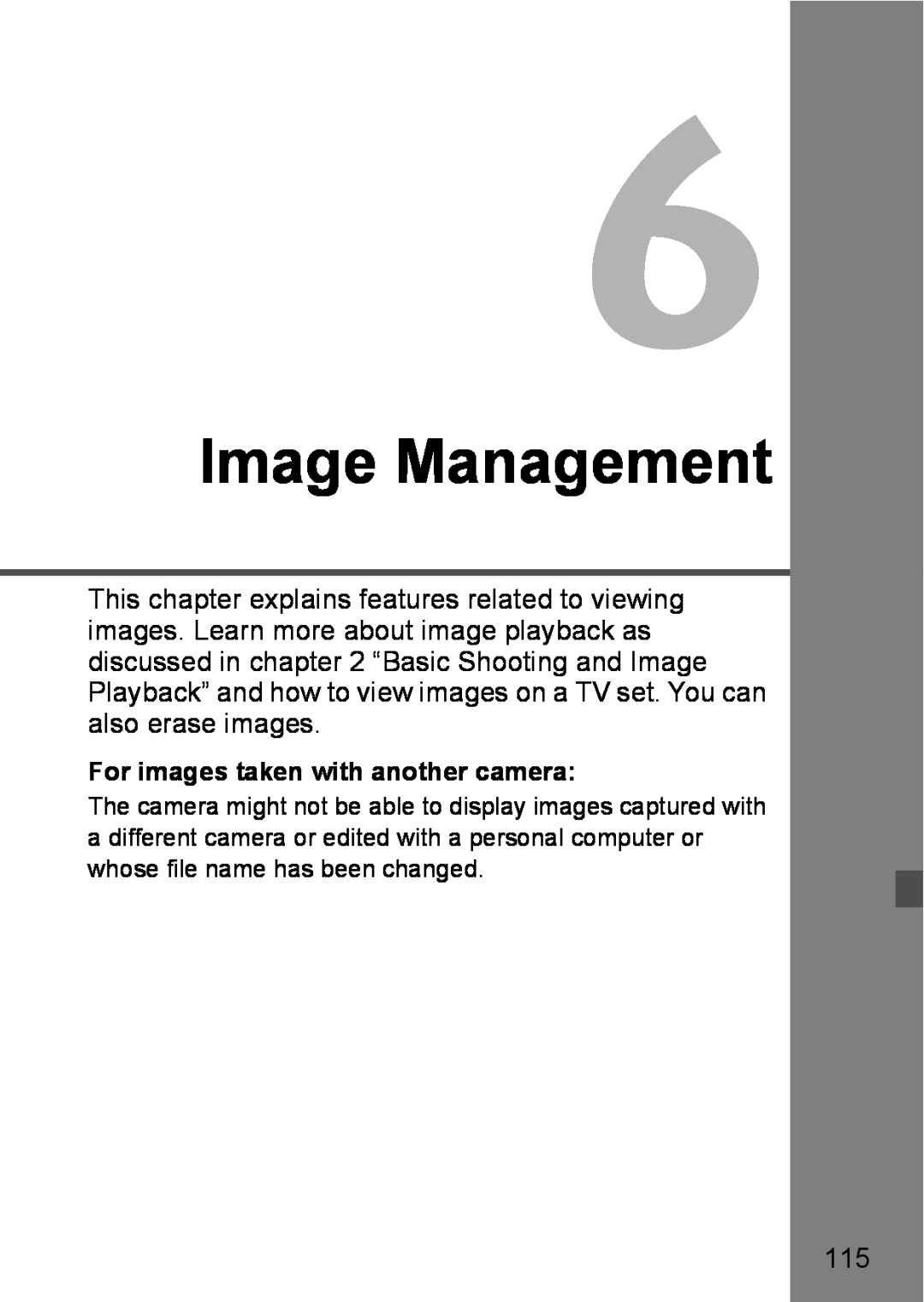 Canon EOS DIGITAL REBEL XTI instruction manual Image Management 