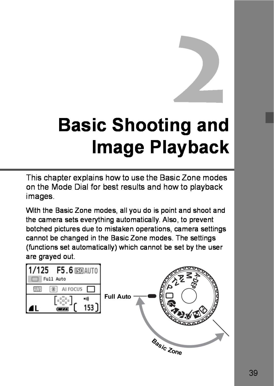 Canon EOS DIGITAL REBEL XTI instruction manual Basic Shooting and Image Playback 
