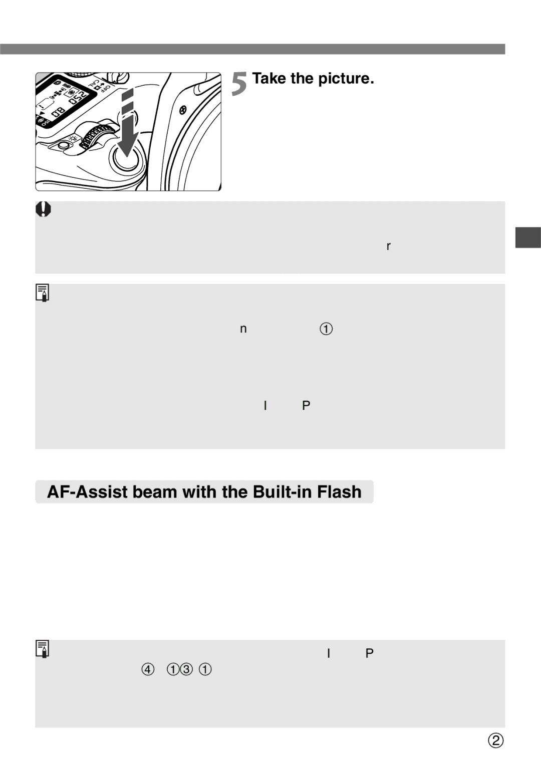 Canon EOS Elan 7NE Body Only manual AF-Assist beam with the Built-in Flash, Take the picture 