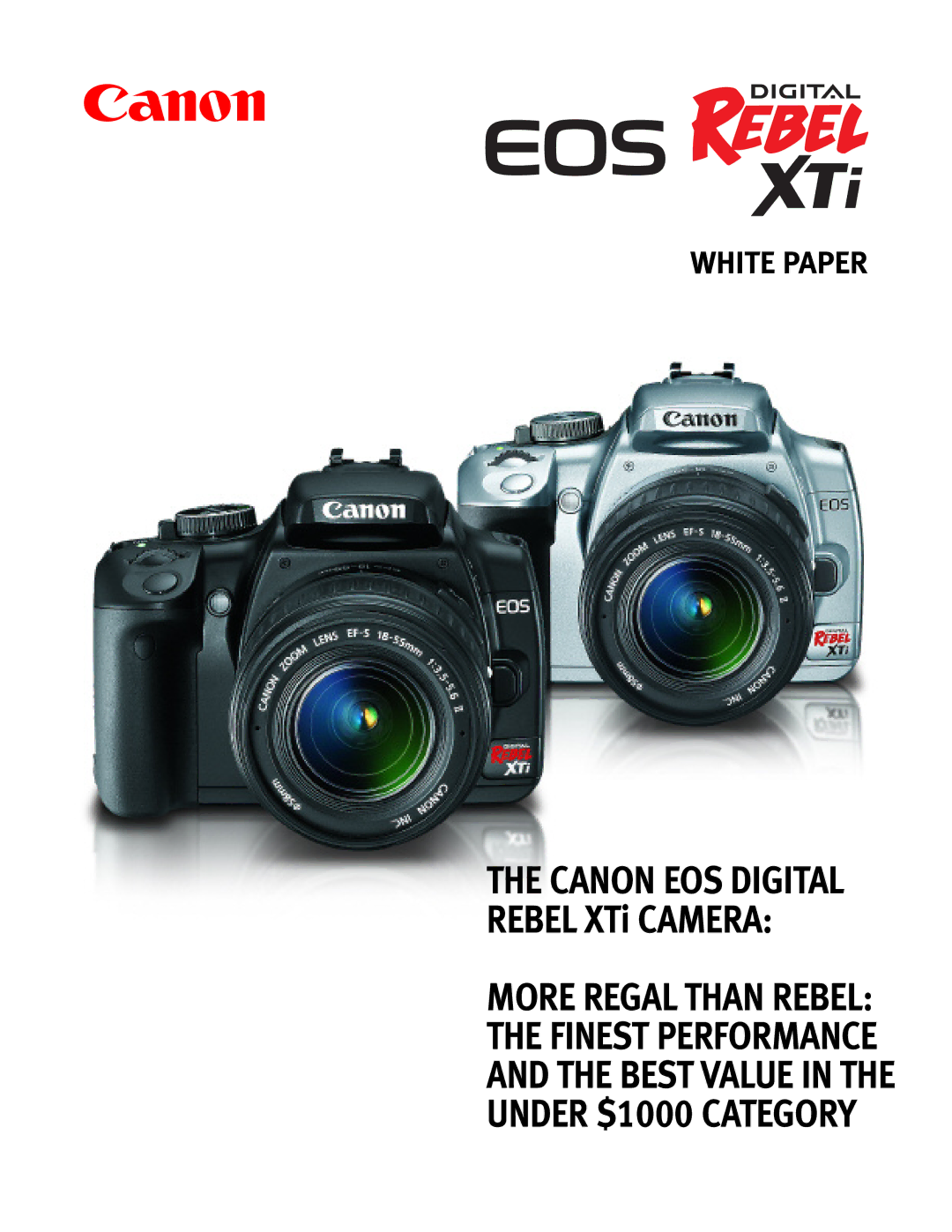 Canon EOS manual Best Value, Under $1000 Category 