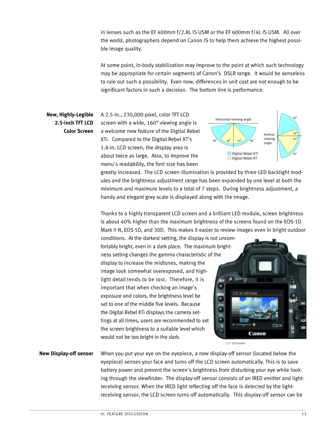 Canon EOS manual New, Highly-Legible, Inch TFT LCD, Color Screen 