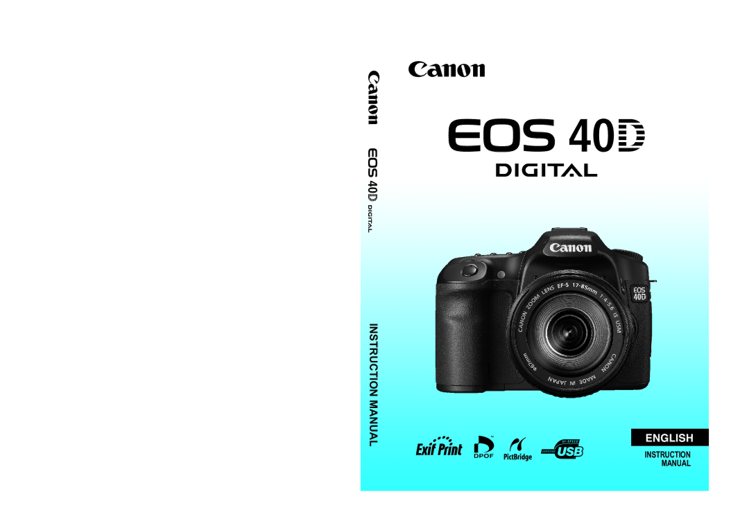 Canon EOS40D instruction manual English 