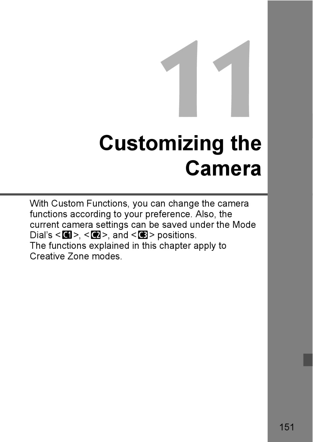 Canon EOS40D instruction manual Customizing Camera 