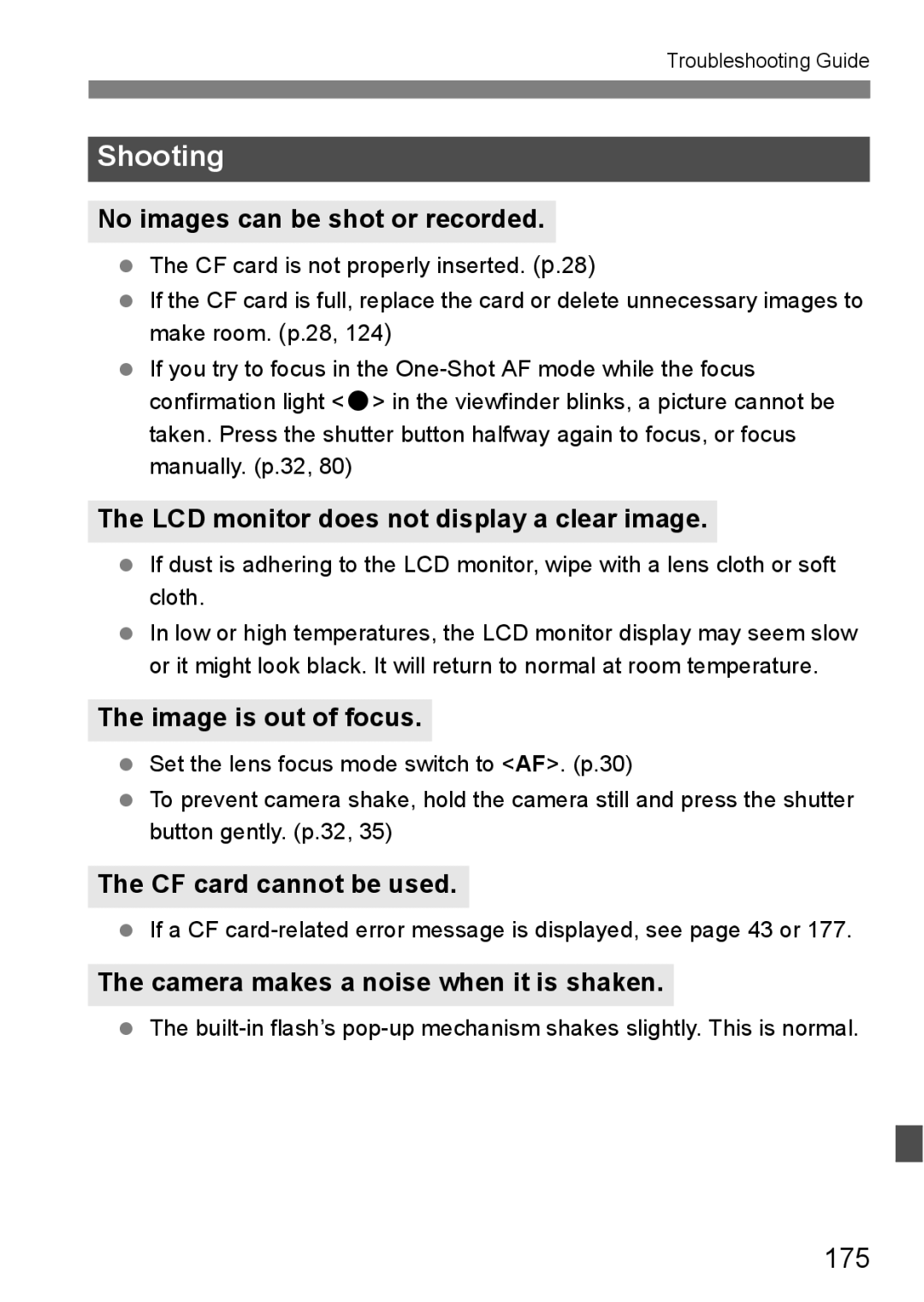 Canon EOS40D instruction manual 175 